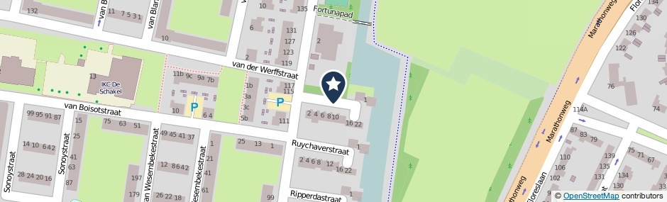 Kaartweergave Coppelstockstraat in Vlaardingen