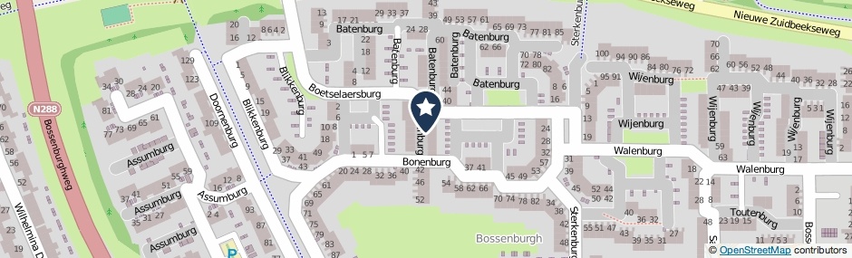 Kaartweergave Bonenburg 27 in Vlissingen