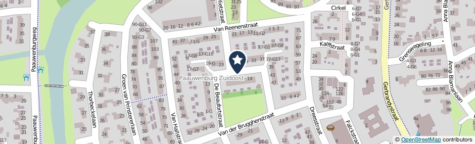 Kaartweergave De Beaufortstraat in Vlissingen