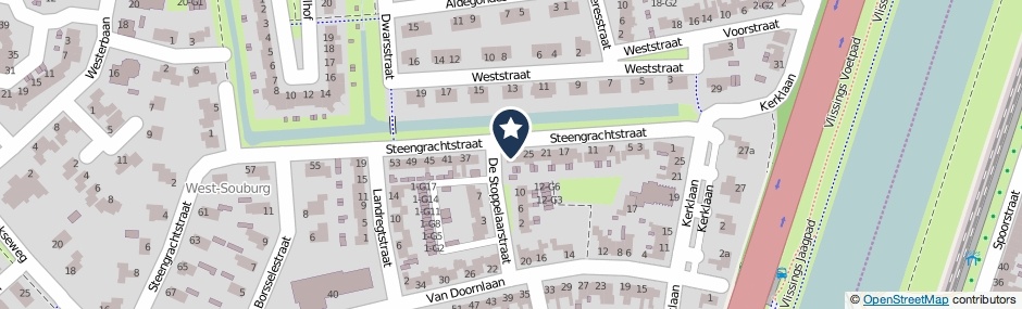 Kaartweergave Steengrachtstraat 29 in Vlissingen