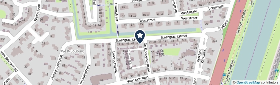 Kaartweergave Steengrachtstraat 35 in Vlissingen