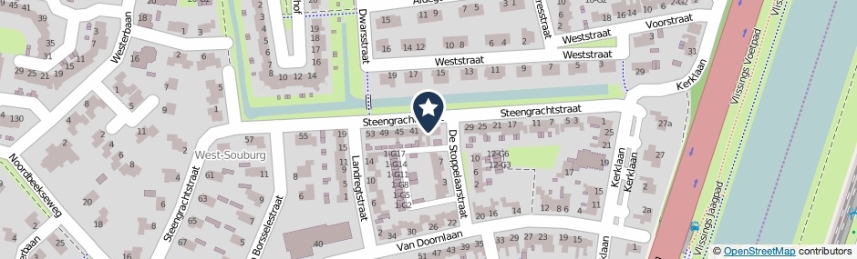 Kaartweergave Steengrachtstraat 37 in Vlissingen