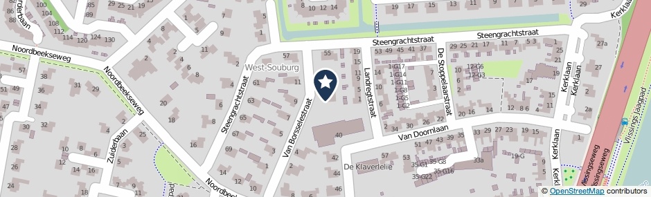 Kaartweergave Van Borsselestraat 6 in Vlissingen