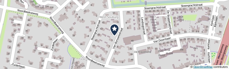 Kaartweergave Van Borsselestraat 7 in Vlissingen