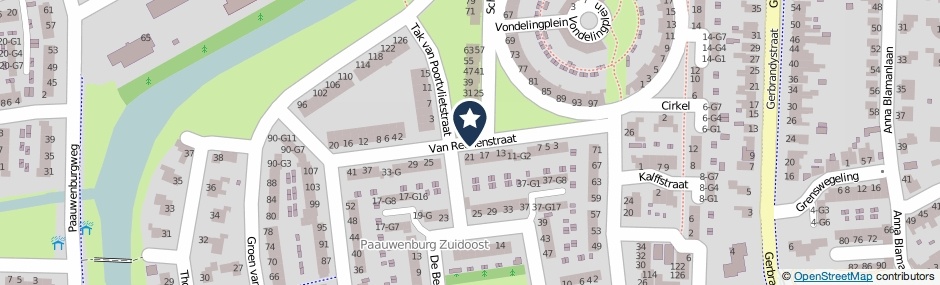 Kaartweergave Van Reenenstraat in Vlissingen