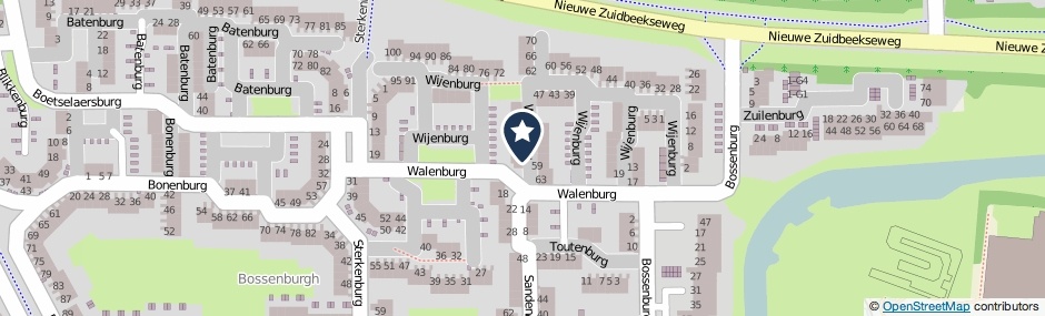 Kaartweergave Wijenburg 65 in Vlissingen