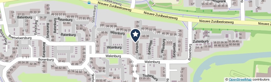 Kaartweergave Wijenburg 77 in Vlissingen