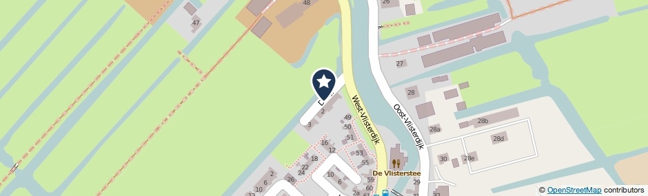 Kaartweergave Dreef in Vlist