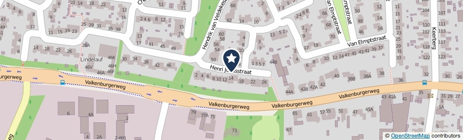 Kaartweergave Henri Jonasstraat in Voerendaal