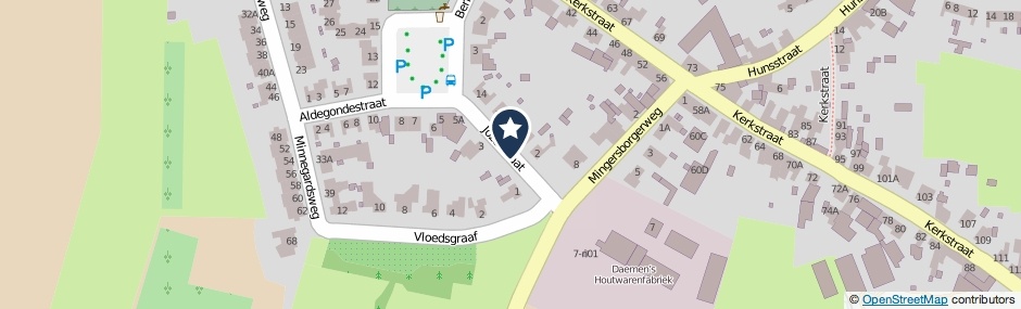 Kaartweergave Jozefstraat in Voerendaal