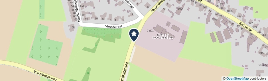 Kaartweergave Mingersborgerweg in Voerendaal