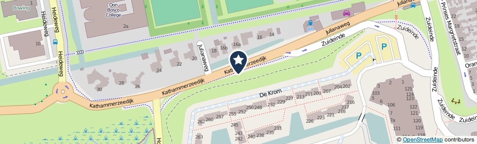 Kaartweergave Kathammerzeedijk in Volendam