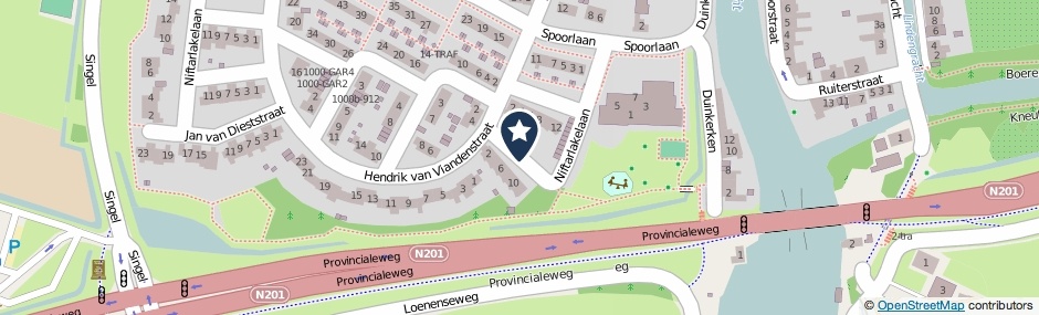 Kaartweergave Herman Van Woerdenstraat in Vreeland