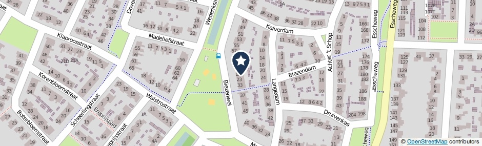 Kaartweergave Biezenwei 13 in Vught