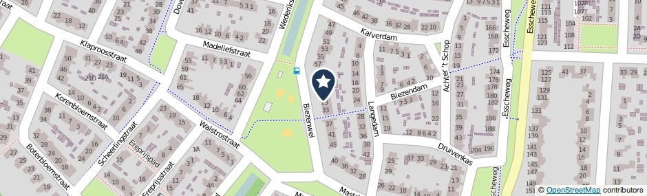 Kaartweergave Biezenwei 21 in Vught