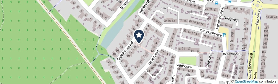 Kaartweergave Capellebosdreef 11 in Vught