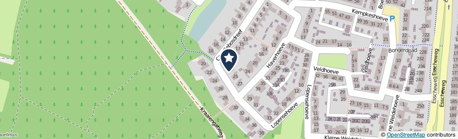Kaartweergave Capellebosdreef 23 in Vught