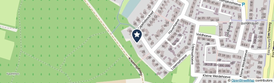 Kaartweergave Capellebosdreef 24 in Vught