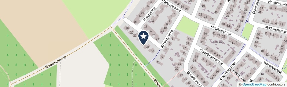 Kaartweergave Haagwinde 26 in Vught