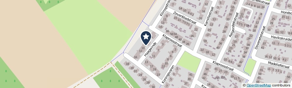 Kaartweergave Haagwinde 8 in Vught