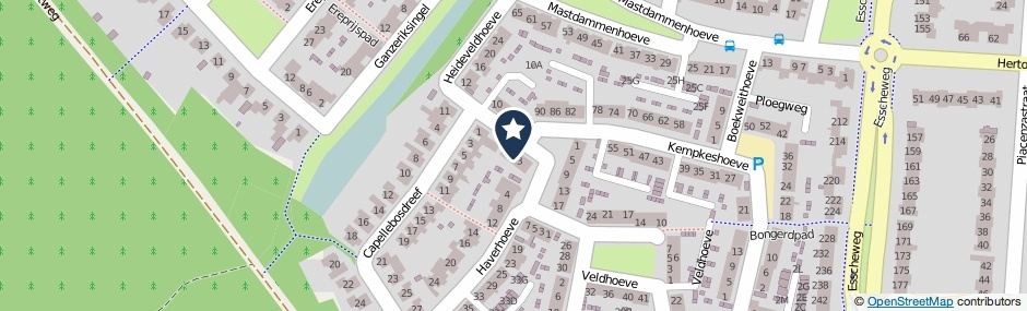Kaartweergave Heideveldhoeve 5 in Vught