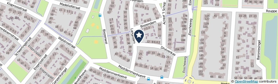 Kaartweergave Langedam 21 in Vught
