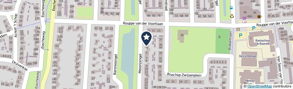 Kaartweergave Meierijsingel 3 in Vught