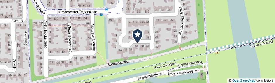 Kaartweergave Annie Romeinstraat in Waalwijk