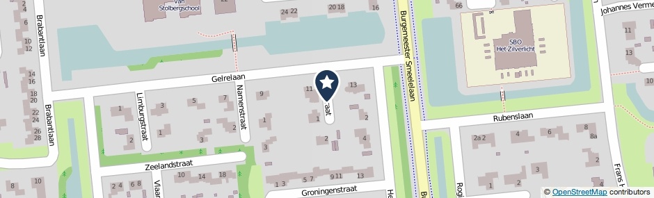 Kaartweergave Artesiestraat in Waalwijk