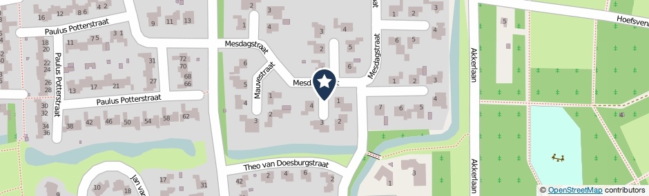 Kaartweergave Jan Tooropstraat in Waalwijk