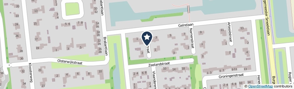 Kaartweergave Limburgstraat in Waalwijk