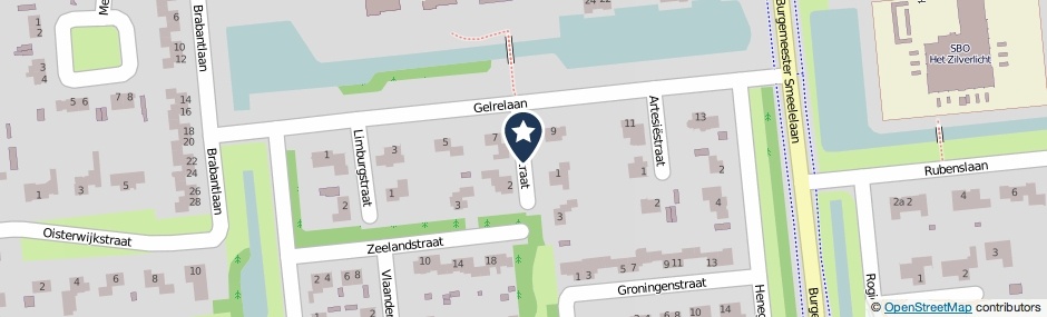 Kaartweergave Namenstraat in Waalwijk