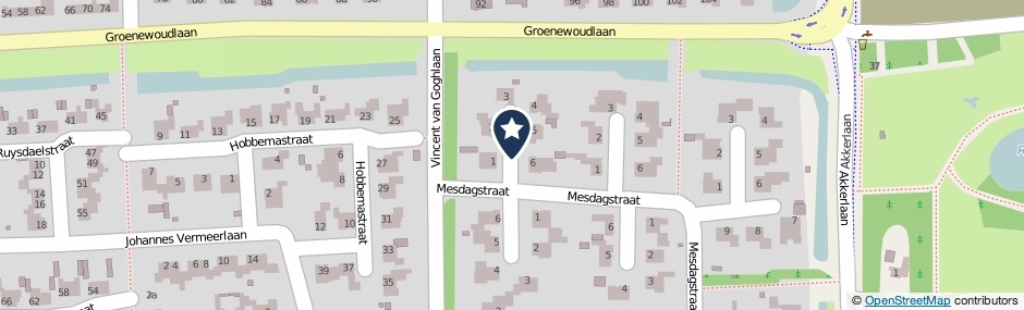 Kaartweergave Permekestraat in Waalwijk