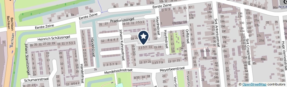 Kaartweergave Philipp Nicolaistraat in Waalwijk