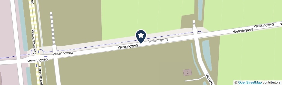 Kaartweergave Weteringweg in Waalwijk