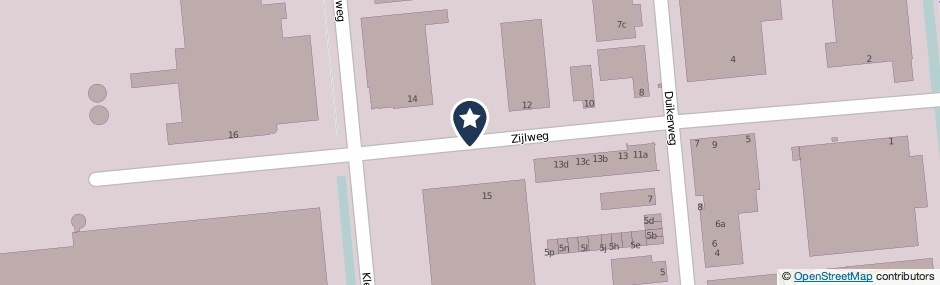 Kaartweergave Zijlweg in Waalwijk