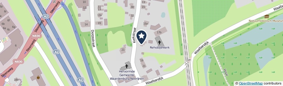 Kaartweergave Kerkstraat 17 in Waardenburg