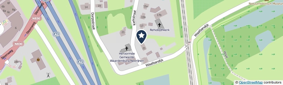 Kaartweergave Kerkstraat 19 in Waardenburg