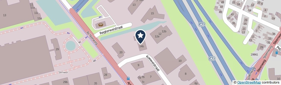 Kaartweergave Koeweistraat 14 in Waardenburg