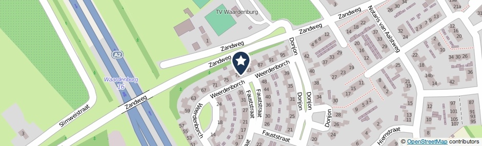 Kaartweergave Weerdenborch 81 in Waardenburg