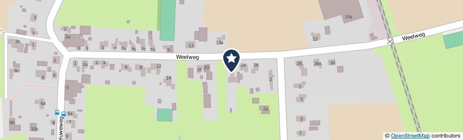 Kaartweergave Weelweg 22 in Waarland