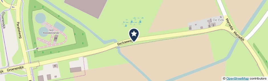 Kaartweergave Eeckseweg in Walsoorden