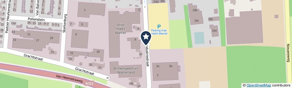 Kaartweergave Industriestraat in Wamel