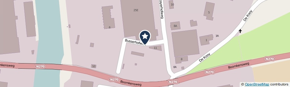 Kaartweergave Busserhofweg in Wanssum