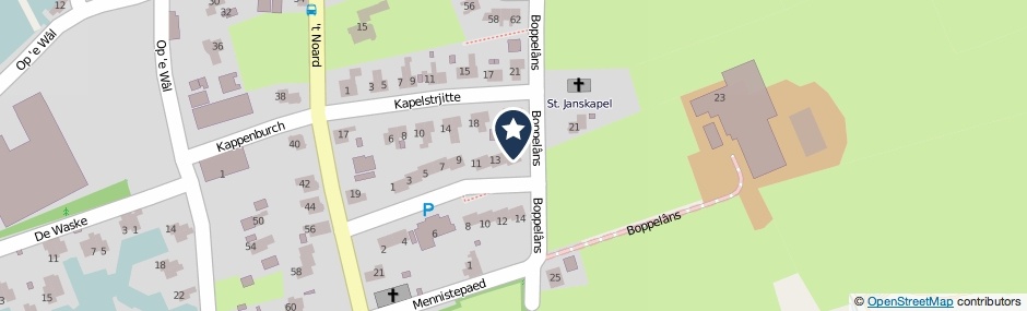 Kaartweergave Janke Trompstrjitte 15 in Warns