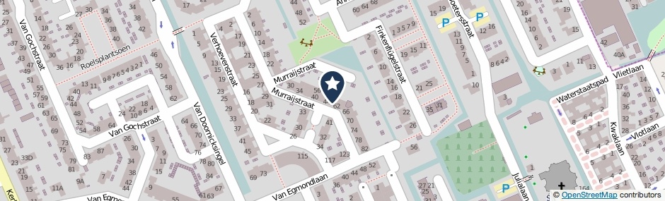 Kaartweergave Murraijstraat 54 in Wateringen