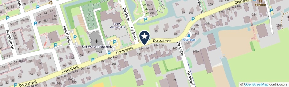 Kaartweergave Dorpsstraat in Wervershoof
