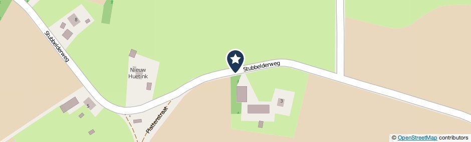 Kaartweergave Stubbelderweg in Westendorp