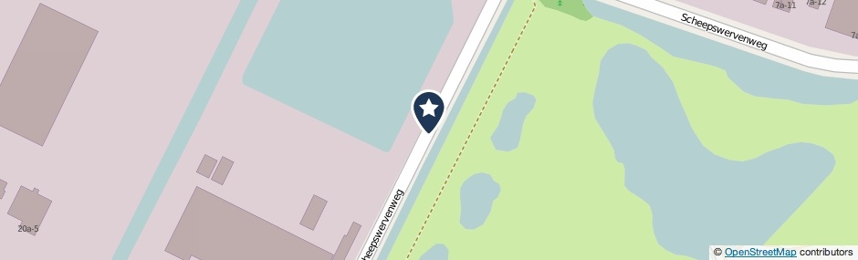 Kaartweergave Scheepswervenweg in Westerbroek