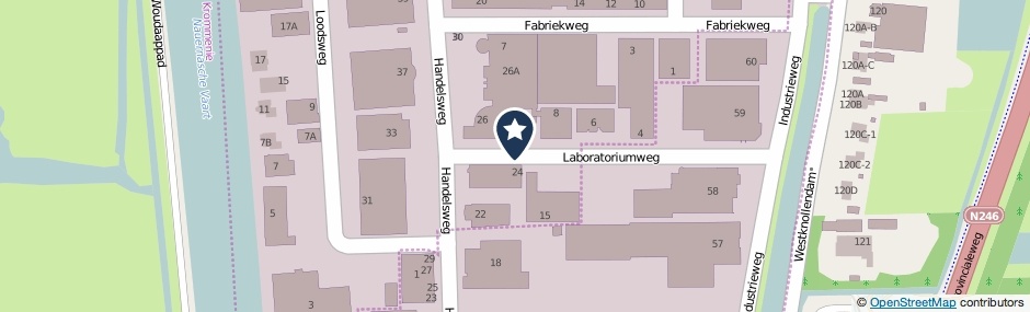 Kaartweergave Laboratoriumweg in Westknollendam